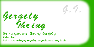 gergely ihring business card